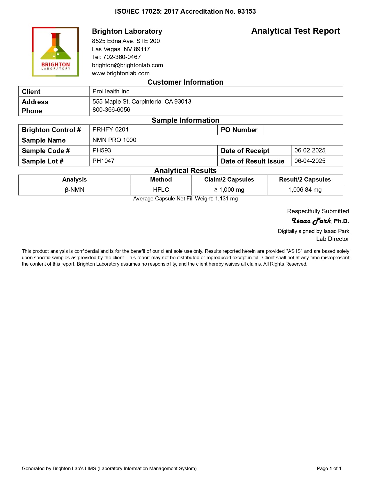 ProHealth UTHEVER®NMN PRO 1000 (30000mg of NMN in total)