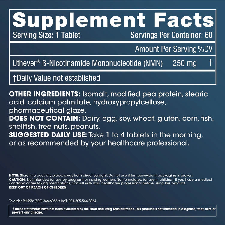 NMN 牌子 | ProHealth NMN PRO 250mg | NMN 濃度 label