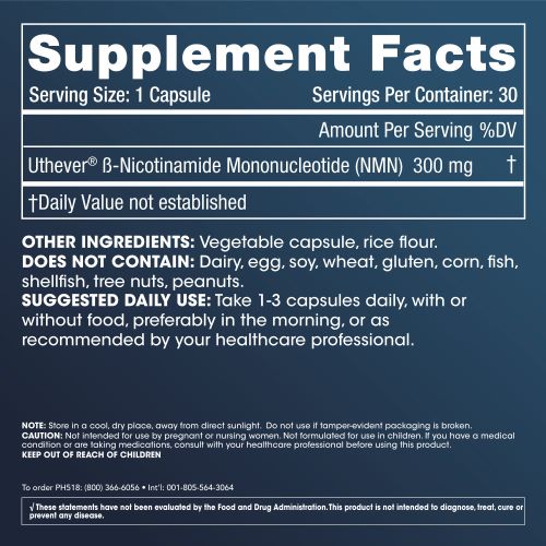NMN 牌子 | ProHealth NMN PRO 300mg | NMN 濃度 label