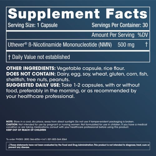NMN 牌子 | ProHealth NMN PRO 500mg | NMN 濃度 label